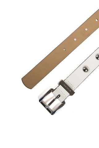 $Ceinture en cuir - Blanc