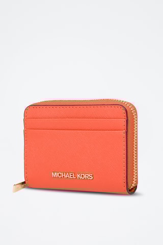 $Porte-cartes en cuir - Orange
