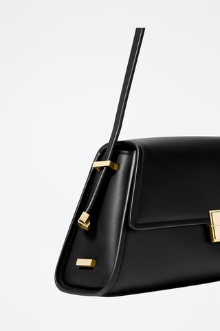 $Sac porté épaule en cuir - Noir