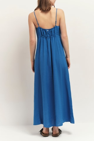 $Robe longue en lin - Bleu - One Step