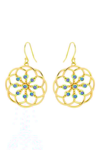 $Boucles d'oreilles dorées à l'or fin jaune