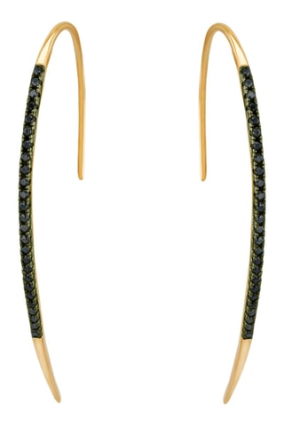$Boucles d'oreilles - Doré et noir