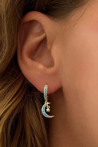$Boucles d'oreilles - Bleu