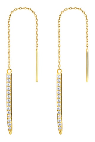$Boucles d'oreilles - Doré et blanc