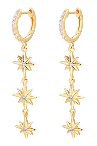 $Boucles d'oreilles - Doré et blanc