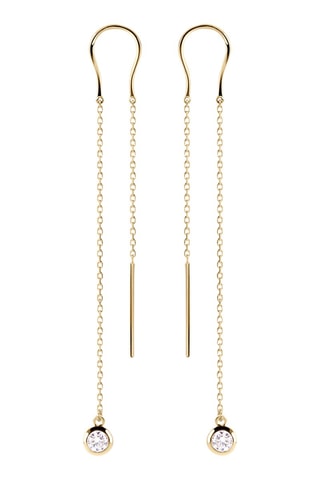 $Boucles d'oreilles dorées à l'or fin jaune