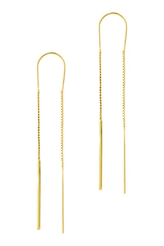 $Boucles d'oreilles dorées à l'or fin jaune