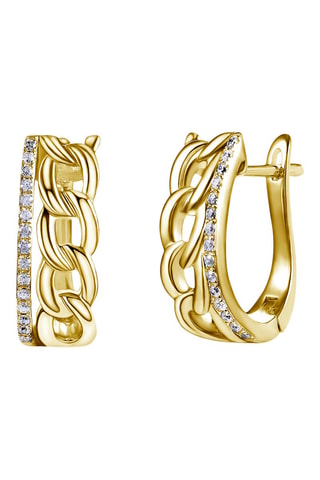 $Boucles d'oreilles dorées à l'or fin jaune