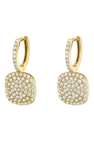 $Boucles d'oreilles dorées à l'or fin jaune