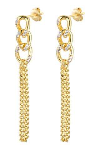 $Boucles d’oreilles dorées à l'or fin jaune