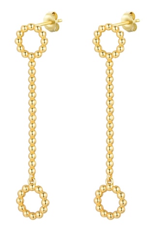 $Boucles d’oreilles dorées à l'or fin jaune