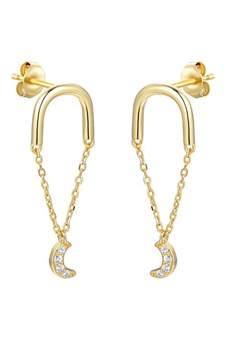 $Boucles d’oreilles dorées à l'or fin jaune