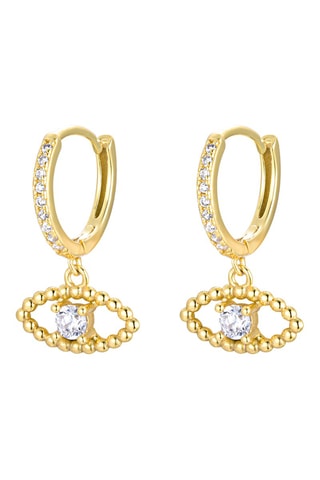 $Boucles d’oreilles dorées à l'or fin jaune