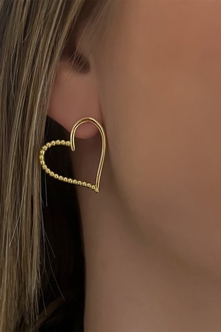 $Boucles d'oreilles dorées à l'or fin jaune