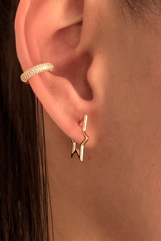 $Earcuffs dorés à l'or fin jaune