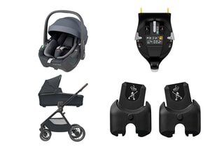 $Siège-auto Pebble 360, Poussette pliable Oxford Essential, Base siège-auto FamilyFix 360 et Adaptateur pour nacelle