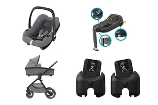 $Siège auto CabrioFix, Poussette pliable Oxford Essential, Base siège-auto isofix et Adaptateur pour nacelle