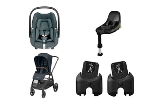 $Poussette Street, Poussette trio Zelia, Siège-auto Pebble S et Base pour nacelle FamilyFix S