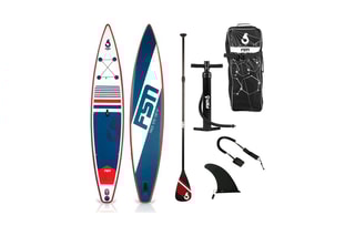 $Stand Up Paddle avec accessoires Race - Bleu et rouge