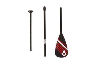 $Pagaie Stand Up Paddle - Noir et rouge