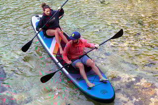 $Pagaie double fonction paddle-kayak - Noir