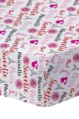 $Drap-housse Ladybug Miraculous - Blanc et rose