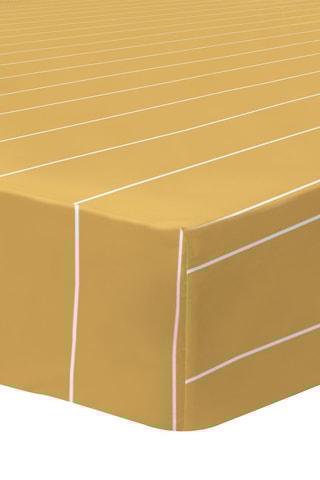 $Drap-housse minimaliste - Caramel et blanc