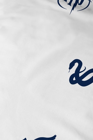 $Drap-housse Harry Potter - Blanc et bleu marine