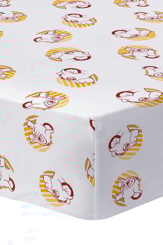 $Drap-housse Le Roi Lion Disney - Blanc et jaune