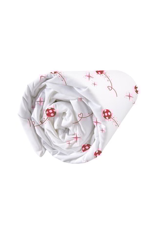 $Drap-housse Ladybug Miraculous - Blanc et rouge