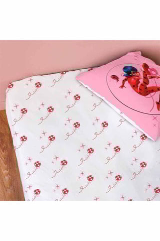 $Drap-housse Ladybug Miraculous - Blanc et rouge