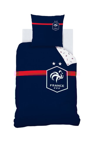 $Parure de couette en coton FFF - Bleu
