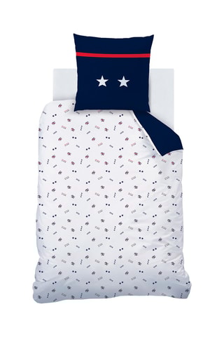 $Parure de couette en coton FFF - Bleu