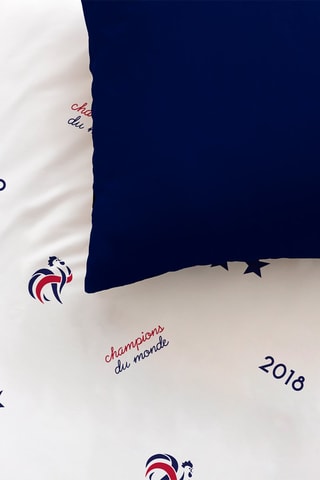 $Parure de couette en coton FFF - Bleu