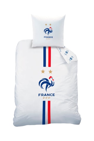 $Parure de couette Fédération Française de Football - Blanc