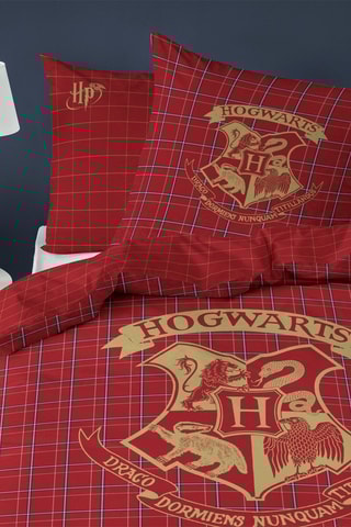 $Parure de couette Harry Potter en coton 155 fils/cm² - Rouge