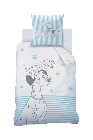 $Parure de couette Disney Home 101 Dalmatiens - Blanc et bleu
