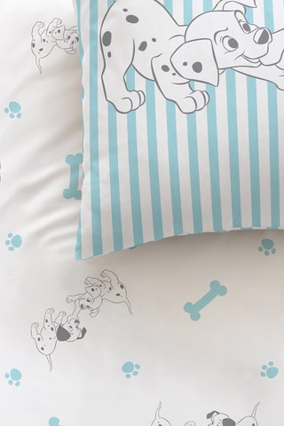 $Parure de couette Disney Home 101 Dalmatiens - Blanc et bleu