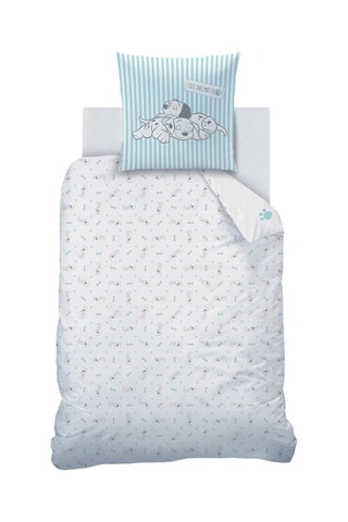 $Parure de couette Disney Home 101 Dalmatiens - Blanc et bleu