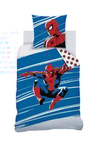 $Parure de couette Spider-Man Home Anniversary Avengers Marvel - Bleu et rouge