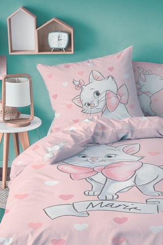 $Parure de couette en coton 57 fils/cm² Les Aristochats Disney - Rose