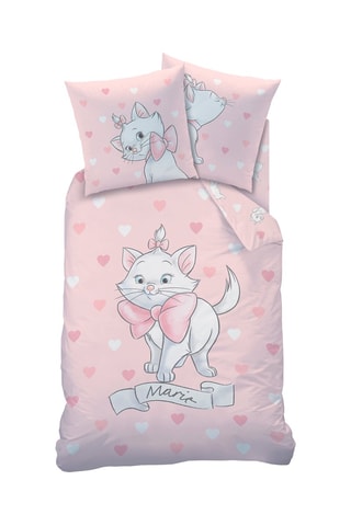 $Parure de couette en coton 57 fils/cm² Les Aristochats Disney - Rose