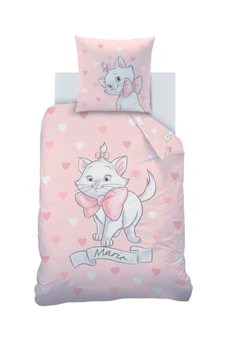 $Parure de couette en coton 57 fils/cm² Les Aristochats Disney - Rose