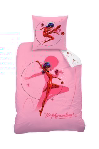 $Parure de couette Ladybug Miraculous - Rose et blanc