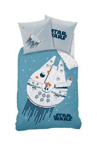 $Parure de couette Star Wars - Bleu et blanc