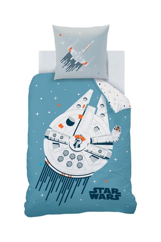 $Parure de couette Star Wars - Bleu et blanc