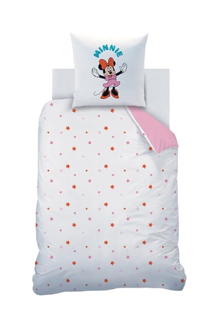 $Parure de couette Minnie Disney - Rose et blanc