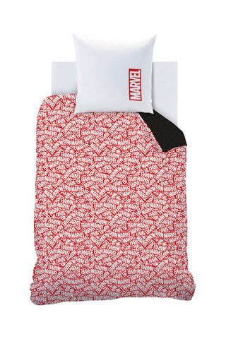 $Parure de couette Marvel - Noir et rouge
