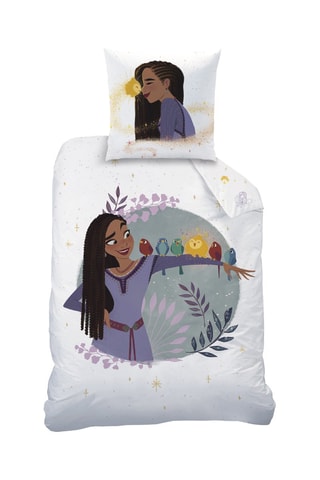 $Parure de couette Wish : Asha et la Bonne Etoile Disney - Blanc et violet