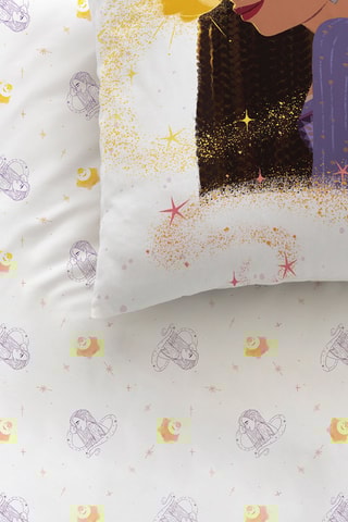 $Parure de couette Wish : Asha et la Bonne Etoile Disney - Blanc et violet